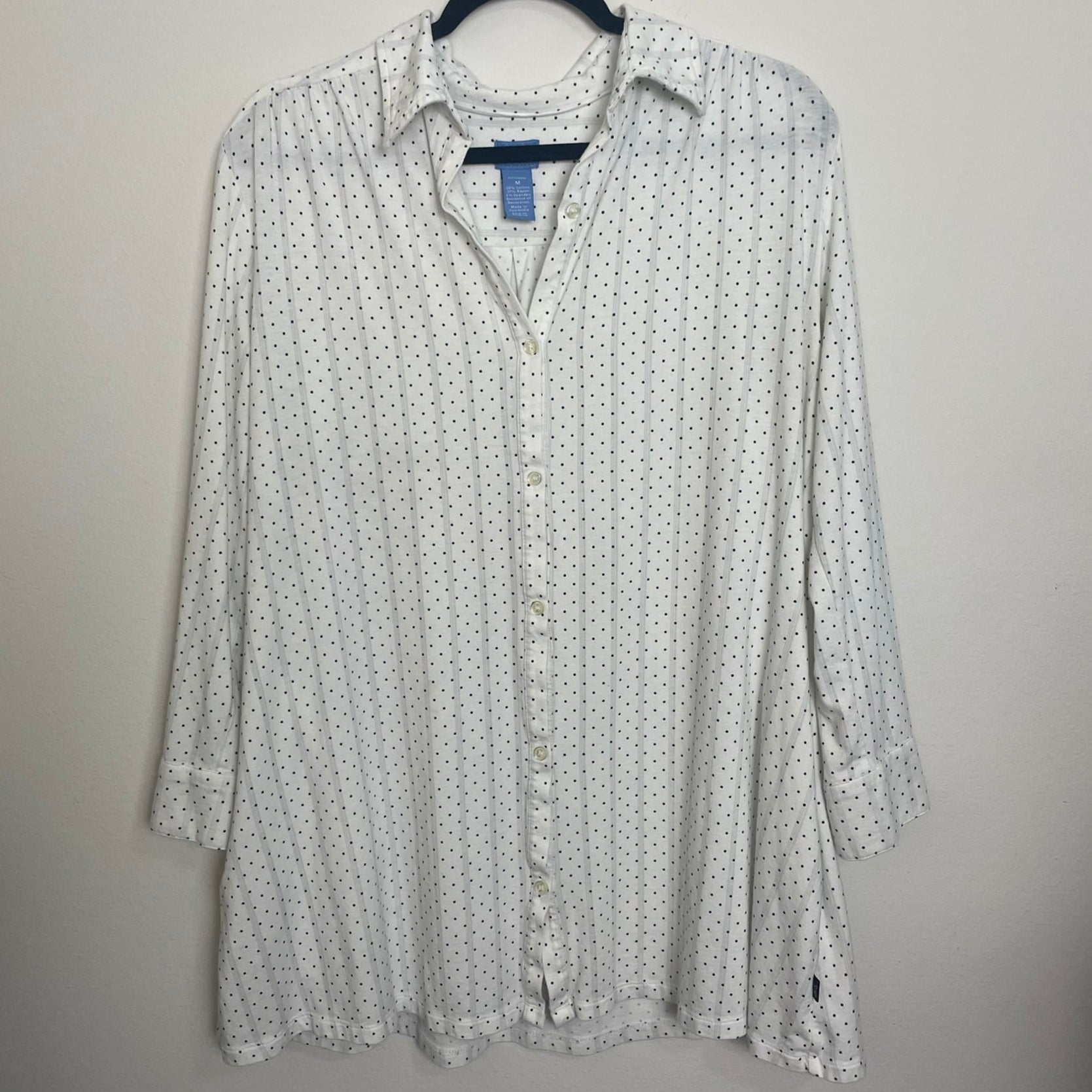 vera wang button up sleep shirt M