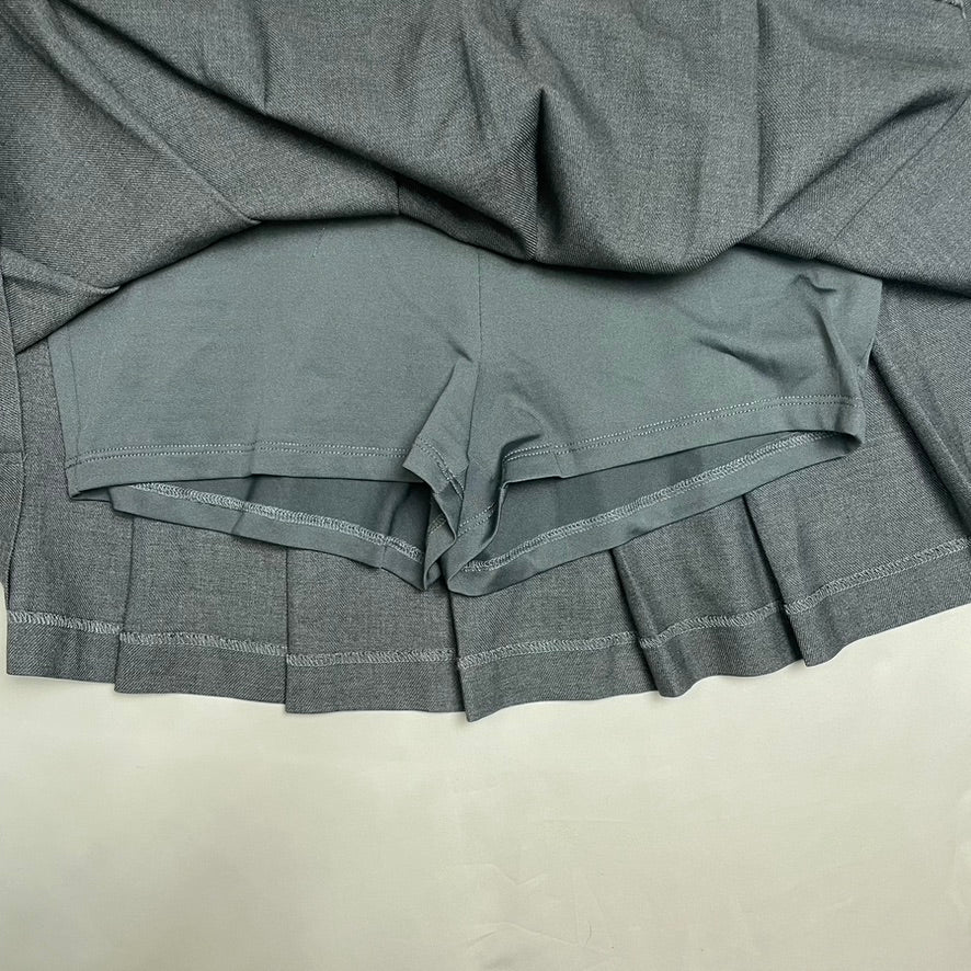 gray pleated mini skort S