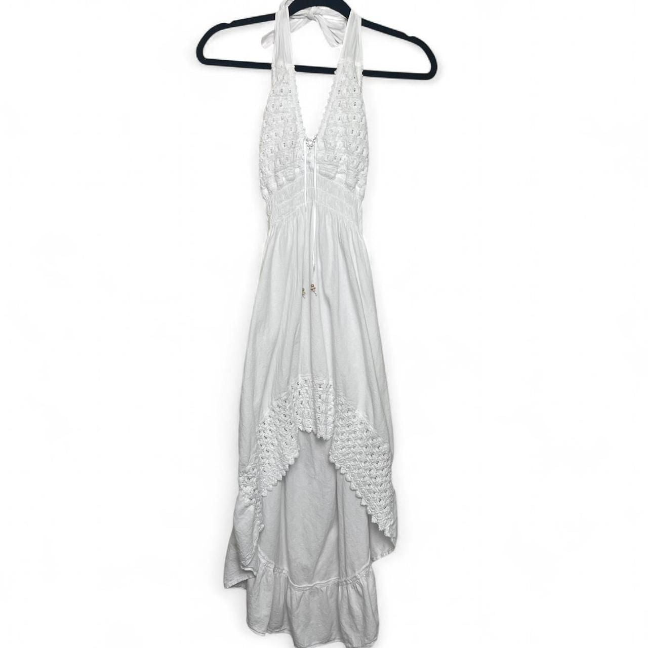 peruvian cotton halter dress M