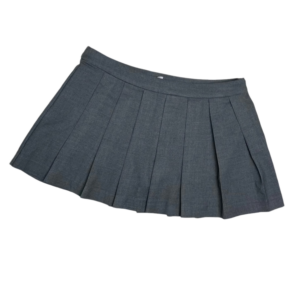 gray pleated mini skort S