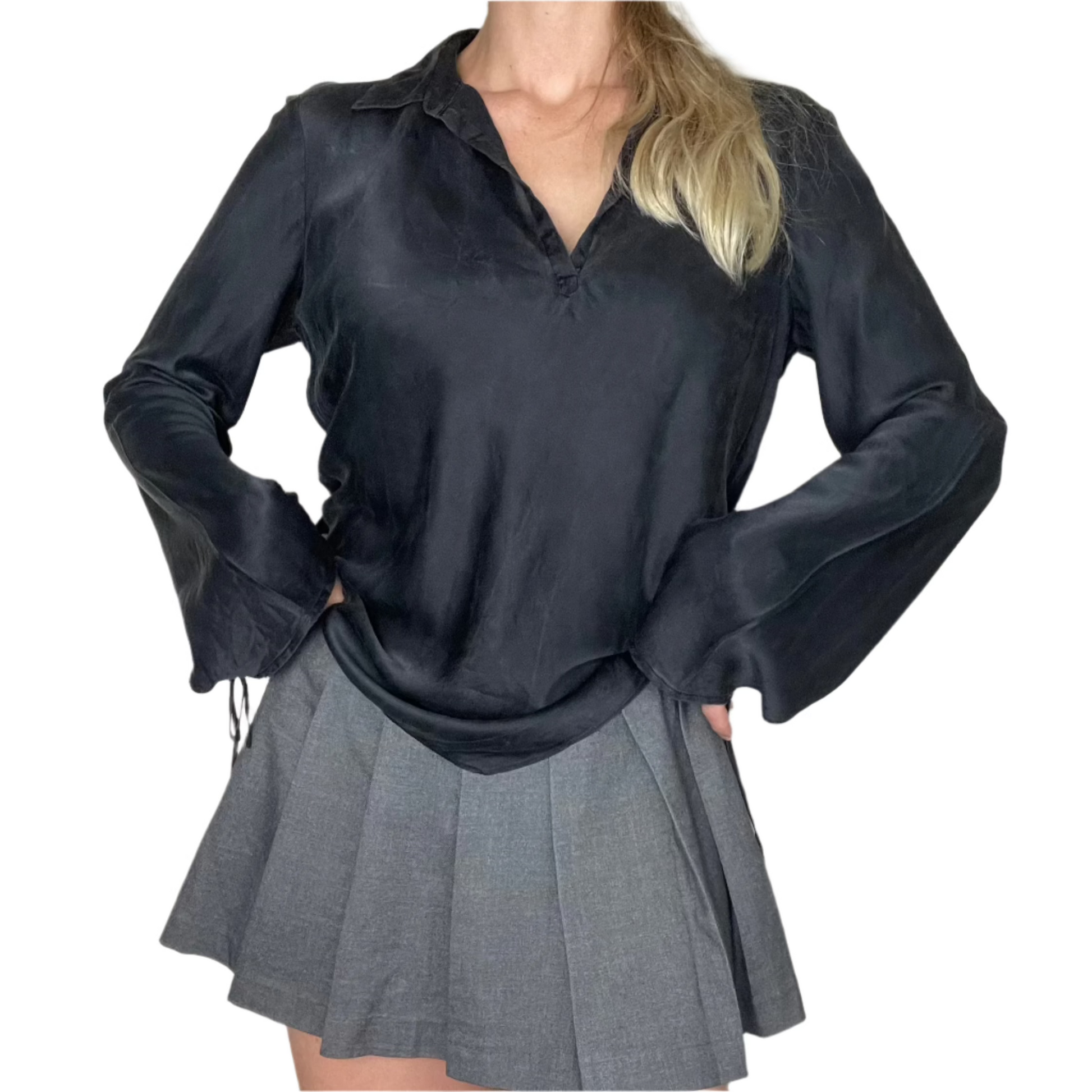 silk blouse M