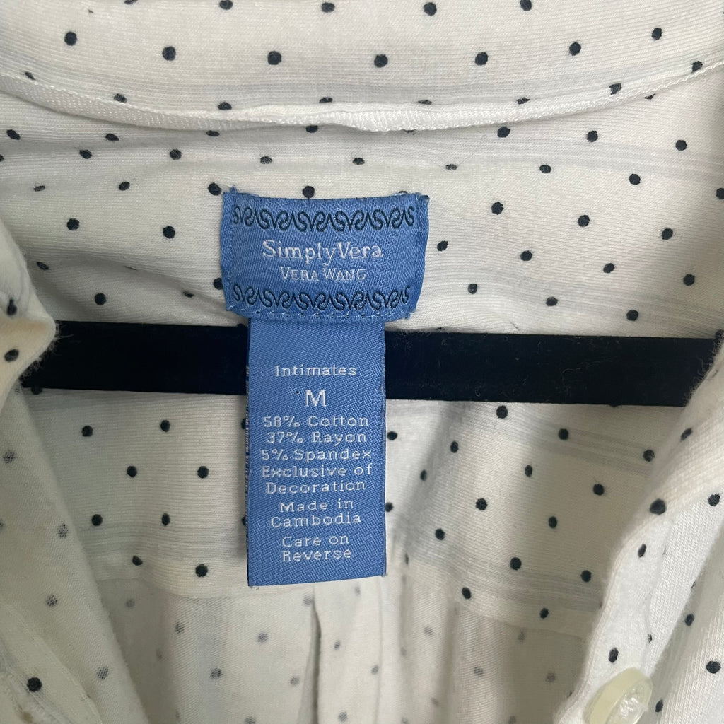 vera wang button up sleep shirt M