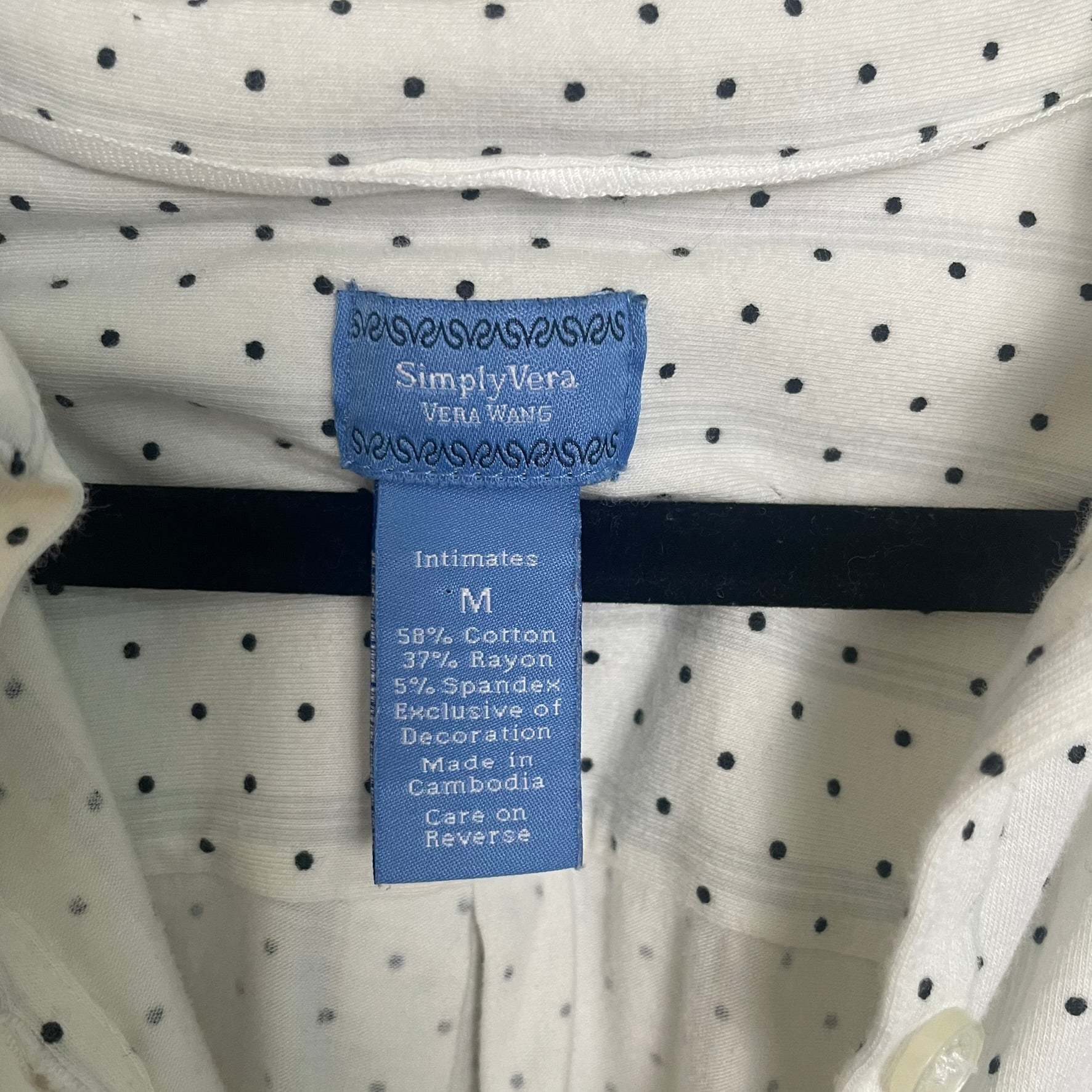 vera wang button up sleep shirt M
