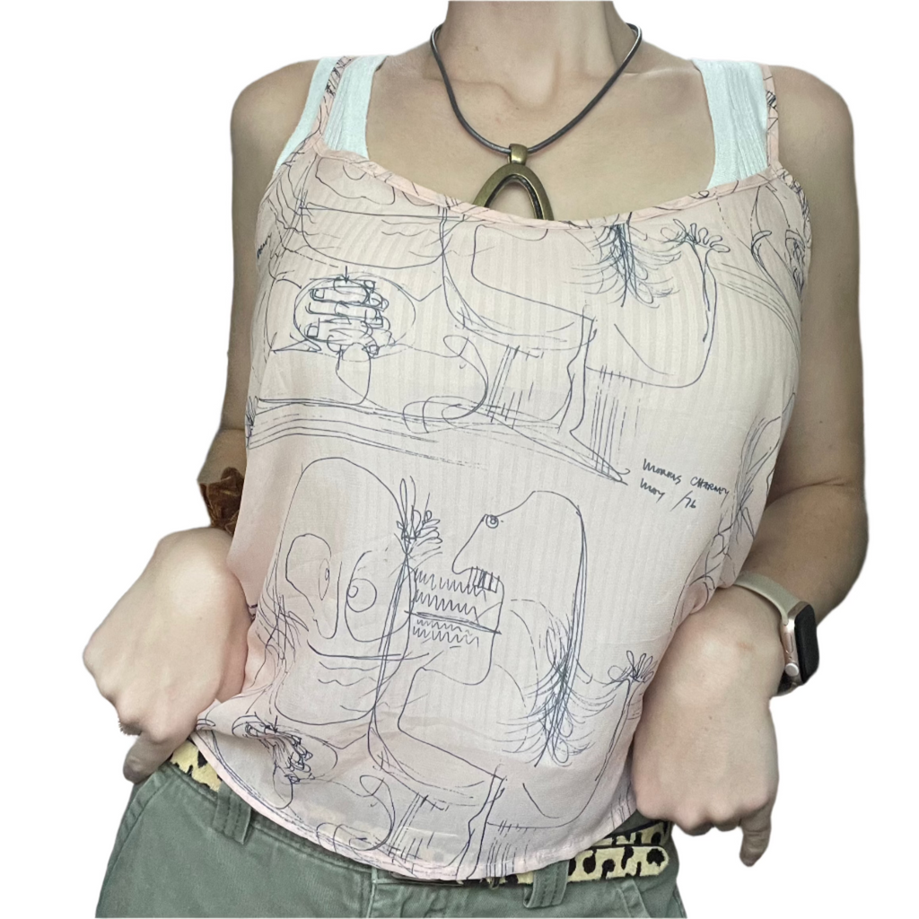 faces chiffon tank XS