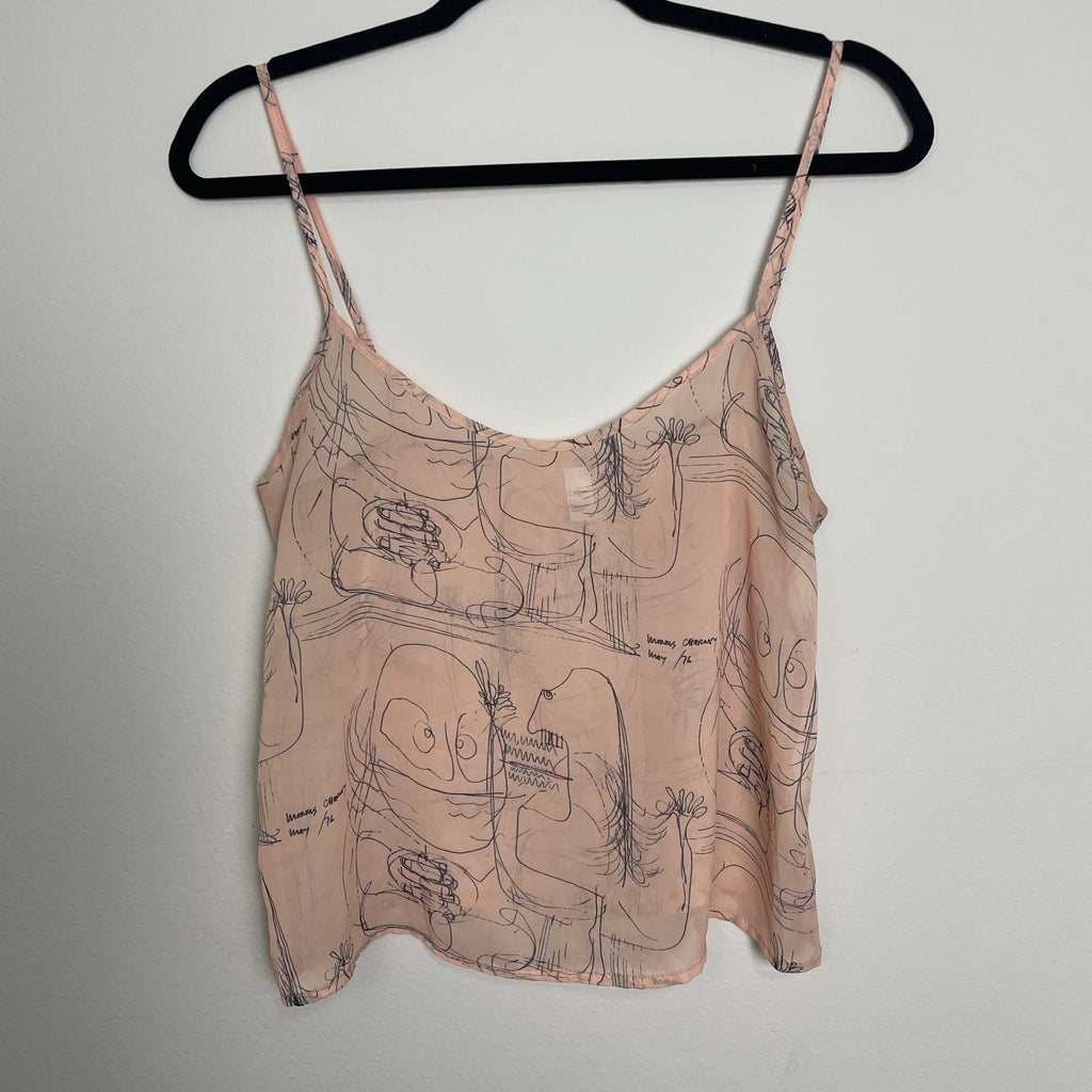 faces chiffon tank XS