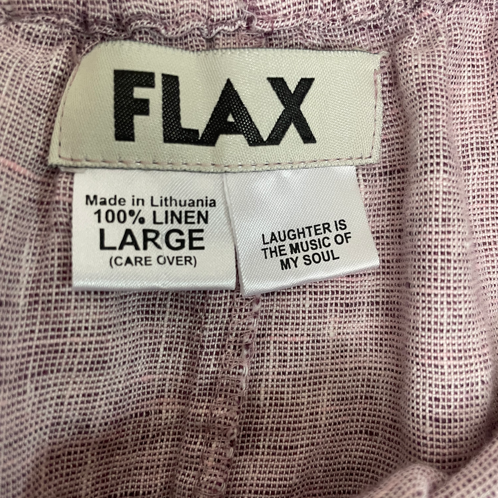 flax linen maxi skirt L
