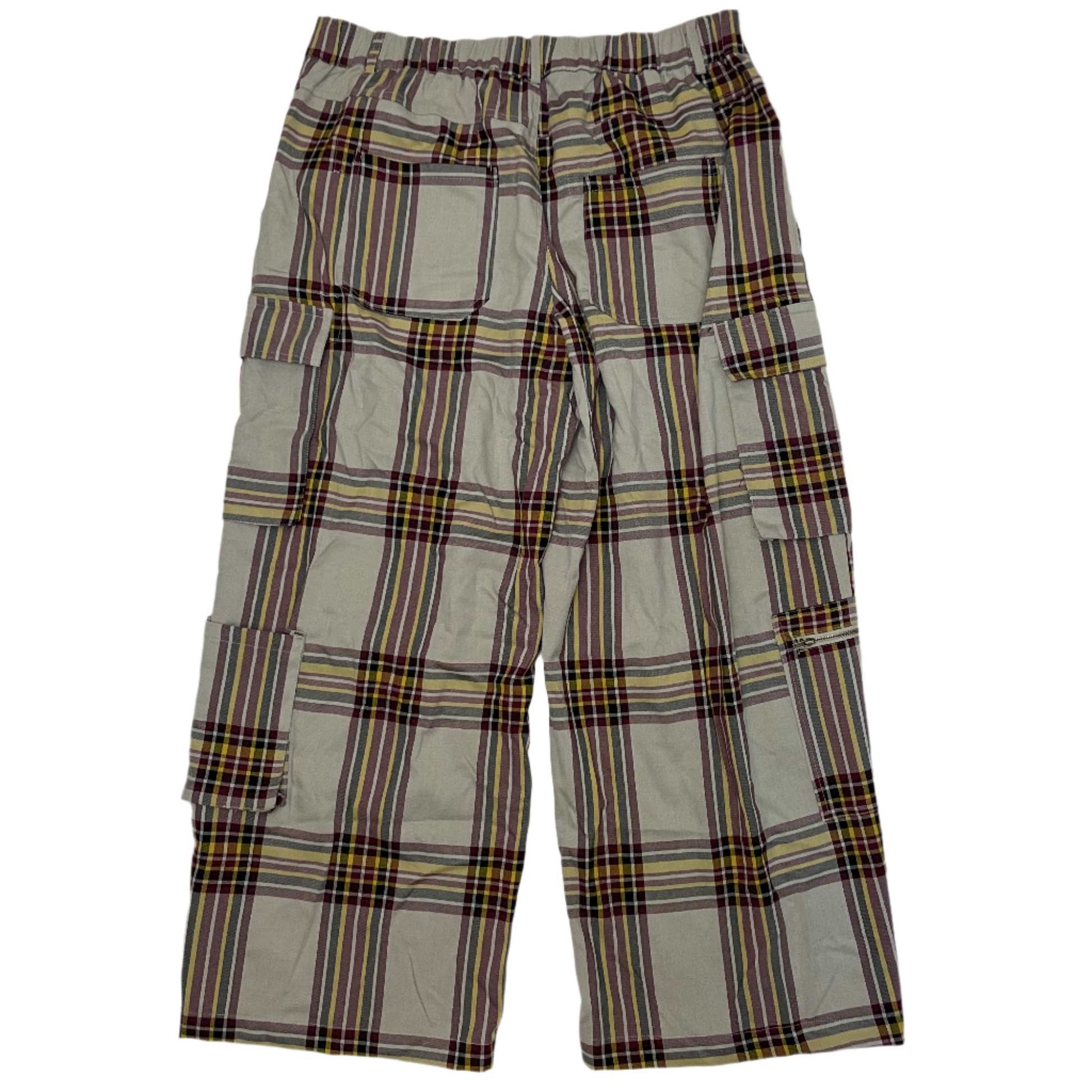Plaid baggy pants XL