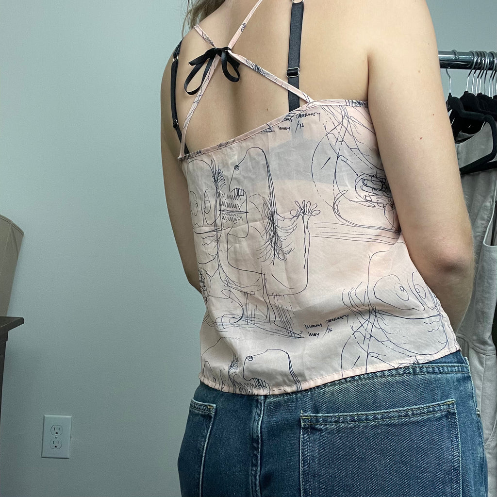 faces chiffon tank XS