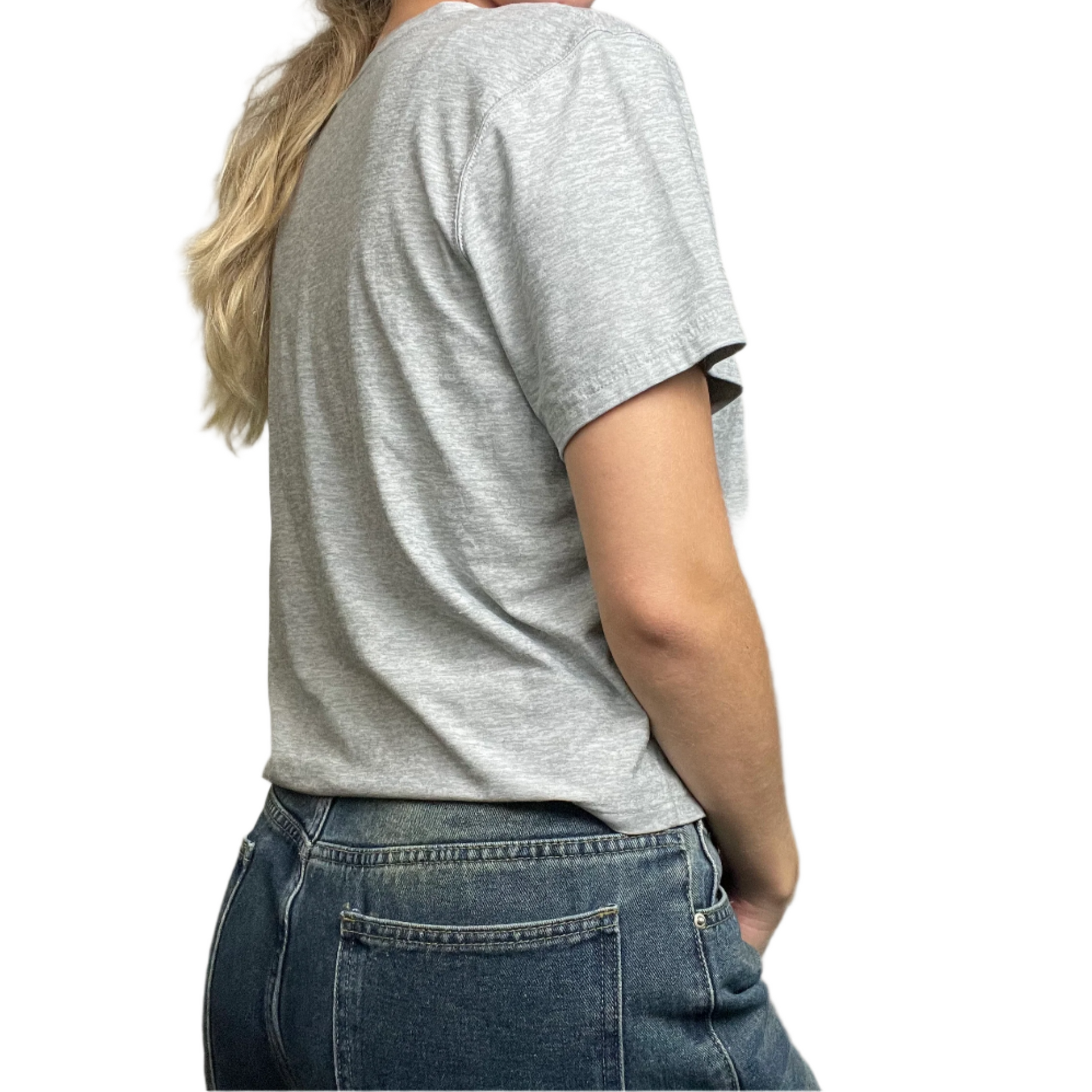 outdoor voices soft grey tee M