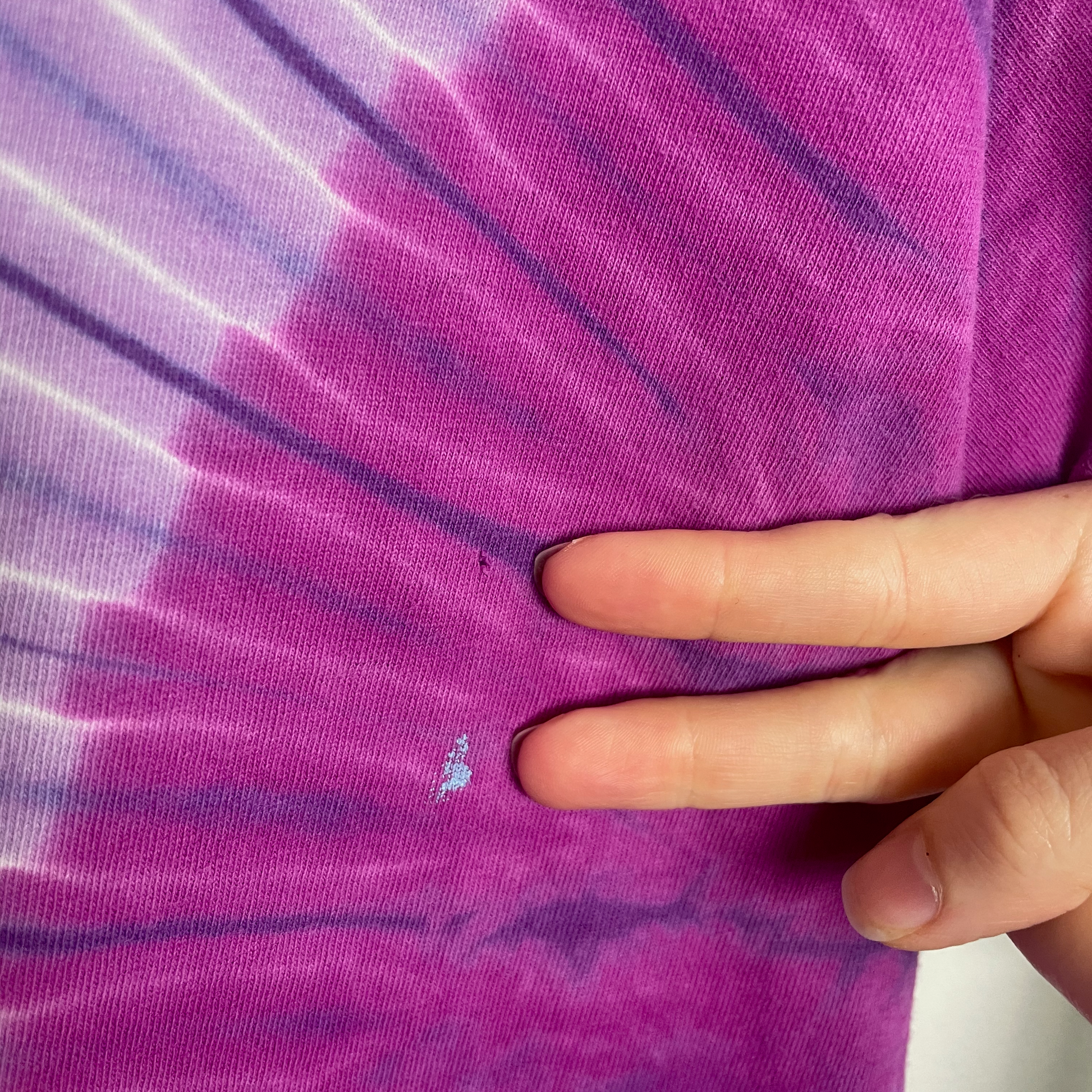 purple cotton tye dye tee L