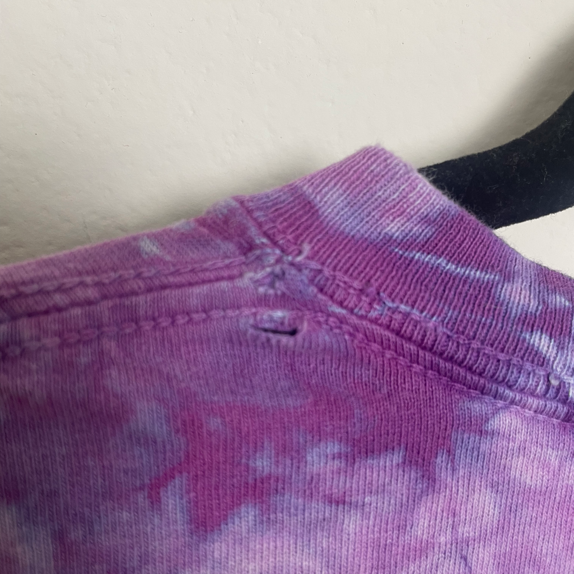 purple cotton tye dye tee L