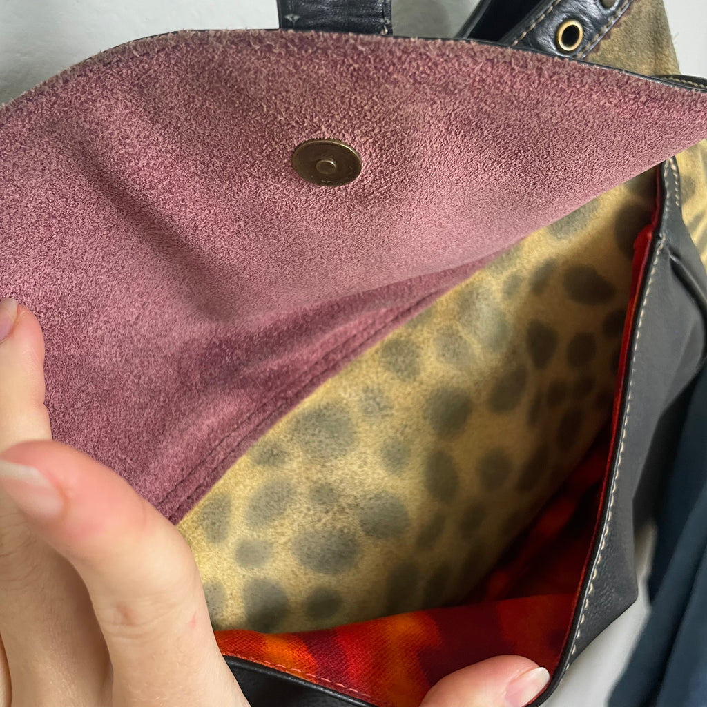 animal print shoulder bag