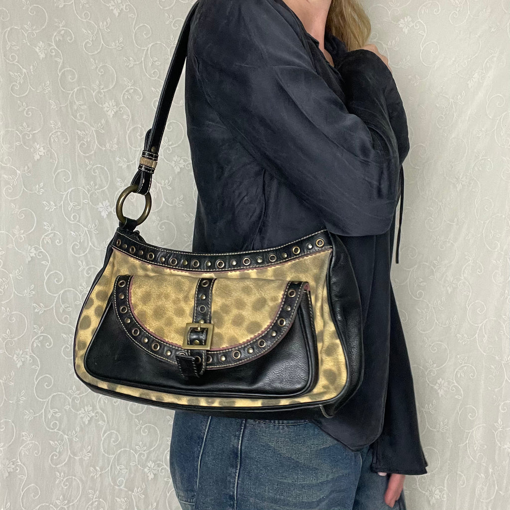 animal print shoulder bag
