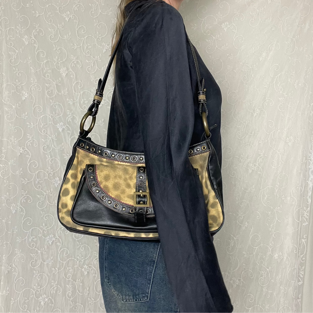 animal print shoulder bag