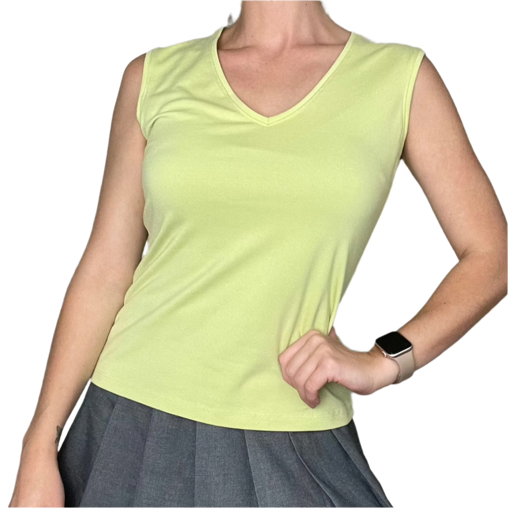 stretchy green tank S