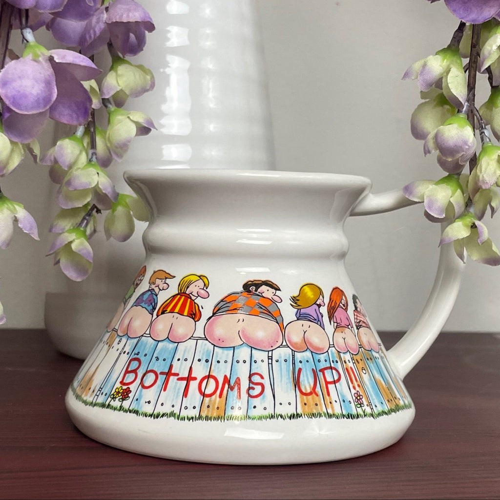 vintage mug "bottoms up"