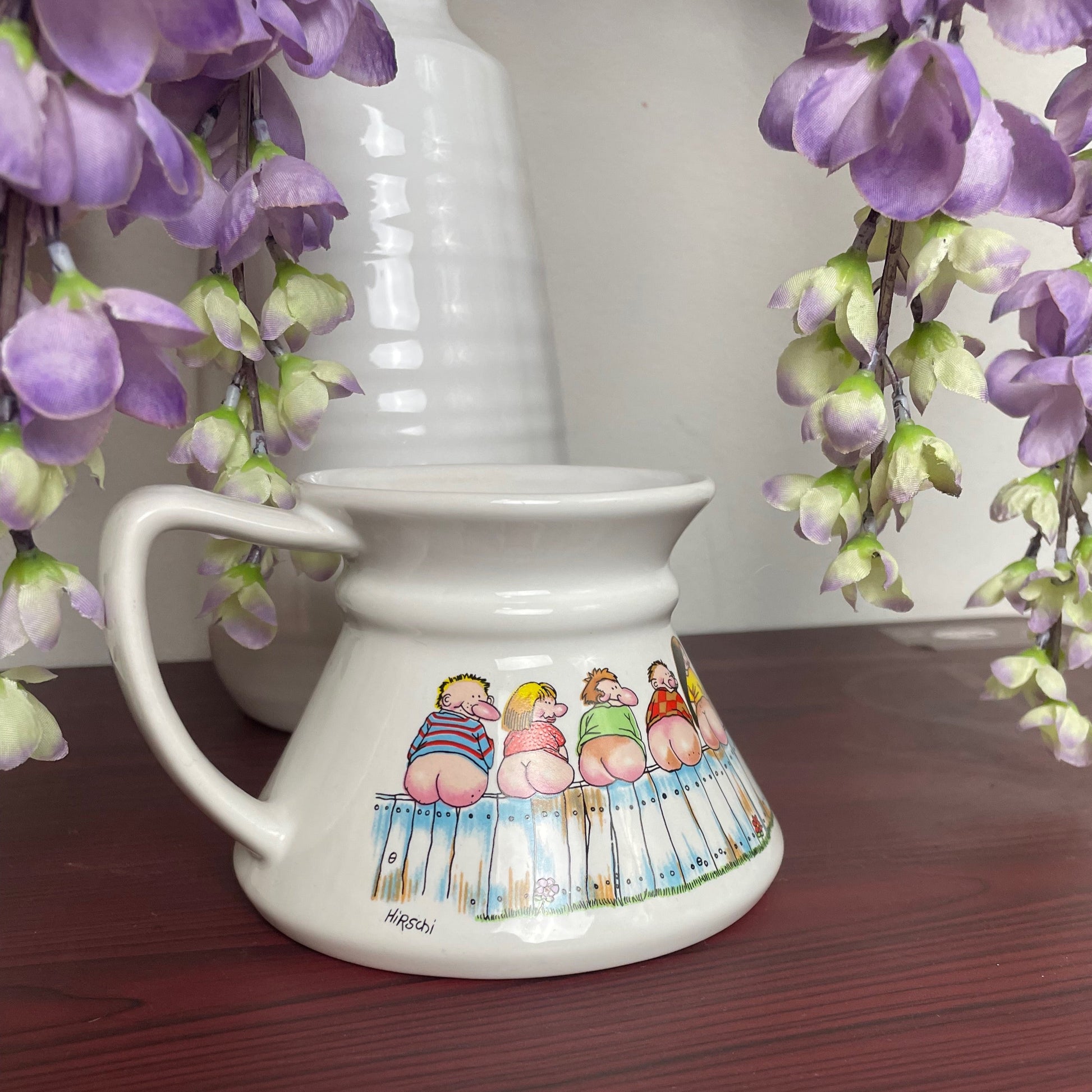 vintage mug "bottoms up"