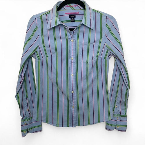 AE striped button up size 8